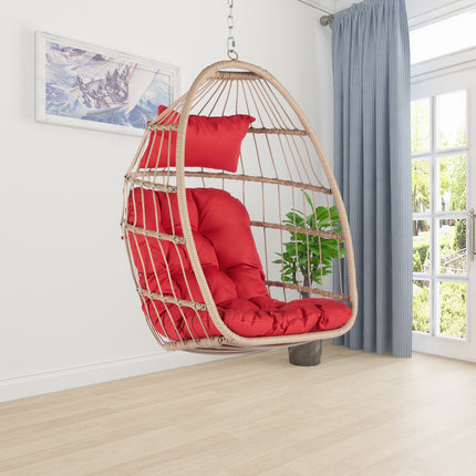 PY1- Outdoor Garden Rattan Egg Swing Chair Hanging Chair - Likeshoppe 