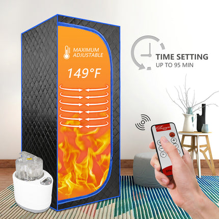 AK9- Sojourner Portable Sauna for Home - Steam Sauna Tent, Personal Sauna - Sauna Heater, Tent, Chair, Remote Included for Home Sauna - Enjoy Your Own Personal Spa - Likeshoppe 