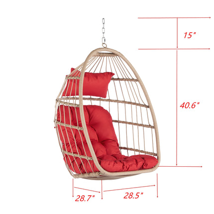 PY1- Outdoor Garden Rattan Egg Swing Chair Hanging Chair - Likeshoppe 