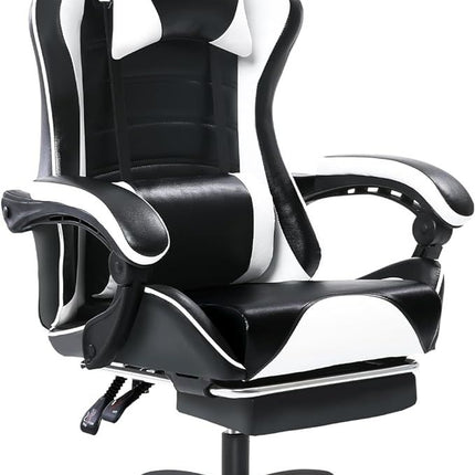 PM1- Ergonomic Gaming Chair for Adults, Comfortable Computer Chair for Heavy People, Adjustable Height Office Desk Chair with Wheels, Breathable Leather Video Game Chairs - Likeshoppe 