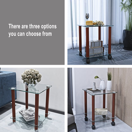 ST2- 1-Piece Side Table ;  2-Tier Space End Table ; Modern Night Stand;  Sofa table;  Side Table with Storage Shelve - Likeshoppe 