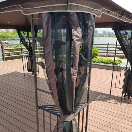 AG13- 13x10 Outdoor Patio Gazebo Canopy Tent With Ventilated Double Roof And Mosquito net(Detachable Mesh Screen On All Sides); Suitable for Lawn;  Garden;  Backyard and Deck - Likeshoppe 