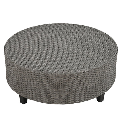 PX3- 6 - Person Fan-shaped Rattan Suit Combination with Cushions and Table,Suitable for Garden - Likeshoppe 