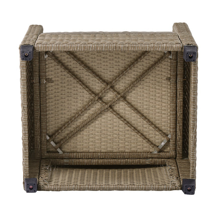PX11- Outdoor;  Patio Furniture Sets;  4 Piece Conversation Set Wicker Ratten Sectional Sofa with Seat Cushions - Likeshoppe 