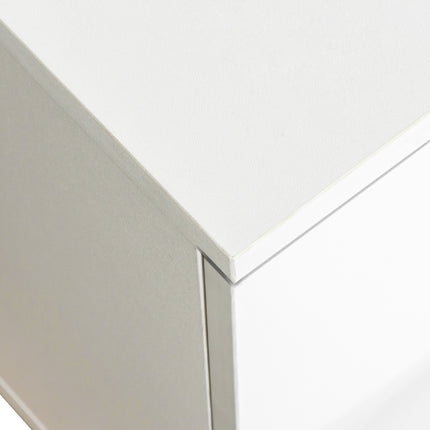 TV13- ON-TREND Extended, Minimalist Design TV stand with Color Changing LED Lights, Modern Universal Entertainment Center, High Gloss TV Cabinet for 90+ inch TV, White - Likeshoppe 