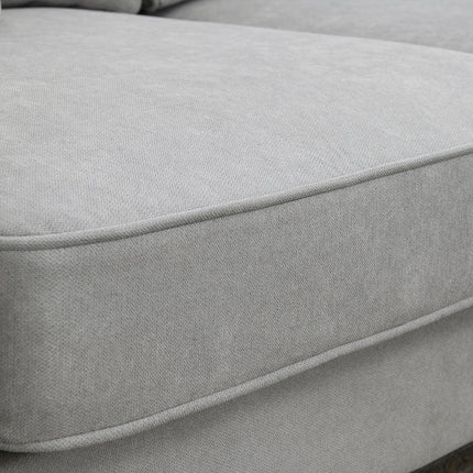 S4- 108*85.5" Modern U Shape Sectional Sofa, 7 Seat Fabric Sectional Sofa Set with 3 Pillows Included for Living Room, Apartment, Office,3 Colors - Likeshoppe 