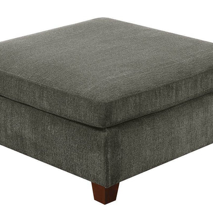 S5- Living Room Furniture Grey Chenille Modular Sectional 8pc Set Large Corner L-Sectional Modern Couch 2x Corner Wedge 4x Armless Chairs and 2x Ottomans Plywood - Likeshoppe 