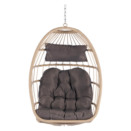 PY1- Outdoor Garden Rattan Egg Swing Chair Hanging Chair - Likeshoppe 
