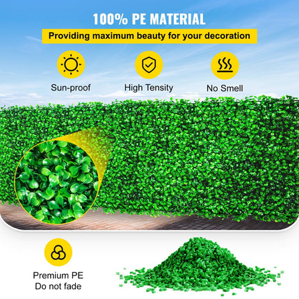 AH3- Artificial Boxwood Panel UV 4pcs Boxwood Hedge Wall Panels Artificial Grass Backdrop Wall 24X16" 4 cm Green Grass Wall Fake Hedge for Decor Privacy Fence Indoor Outdoor Garden Backyard - Likeshoppe 
