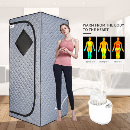 AK9- Sojourner Portable Sauna for Home - Steam Sauna Tent, Personal Sauna - Sauna Heater, Tent, Chair, Remote Included for Home Sauna - Enjoy Your Own Personal Spa - Likeshoppe 