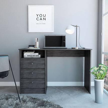 PL7- Naples Computer Desk; Three Drawers - Likeshoppe 