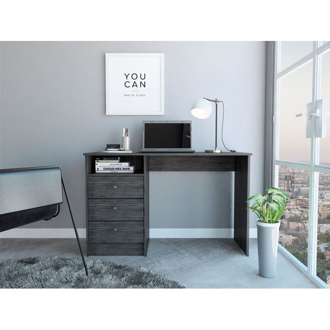 PL7- Naples Computer Desk; Three Drawers - Likeshoppe 