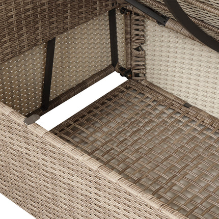 PX8- Patio Furniture Set;  4 Piece Outdoor Conversation Set All Weather Wicker Sectional Sofa with Ottoman and Cushions - Likeshoppe 
