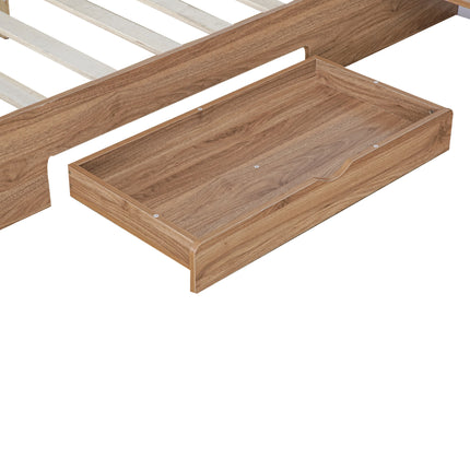 PF5- Queen Size Platform Bed with Headboard, Drawers, Shelves, USB Ports and Sockets - Likeshoppe 