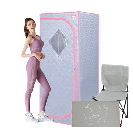 AK6- Portable Full Size  Infrared Sauna tent–Personal Home Spa;  with Infrared Panels;  Heating Foot Pad; Controller;  Foldable Chair ; Reading light.Easy to Install.Fast heating - Likeshoppe 