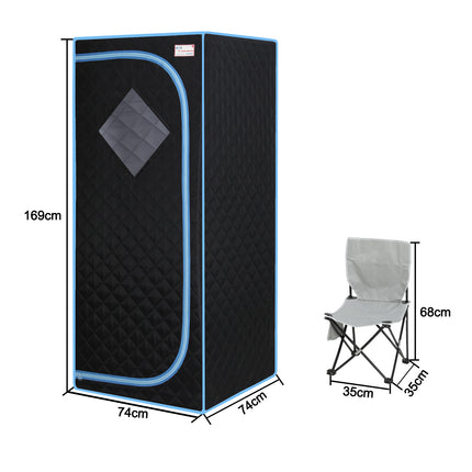 AK6- Portable Full Size  Infrared Sauna tent–Personal Home Spa;  with Infrared Panels;  Heating Foot Pad; Controller;  Foldable Chair ; Reading light.Easy to Install.Fast heating - Likeshoppe 