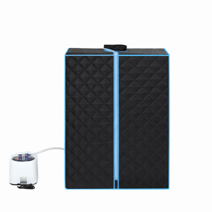AK7- Portable Half body Black Steam Sauna Tent for Personal Relaxation;  Detox and Therapy at home.PVC Pipe Connector Easy to Install.Fast heating with FCC Certification - Likeshoppe 