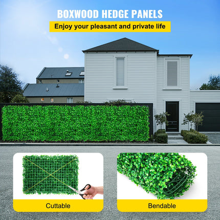 AH3- Artificial Boxwood Panel UV 4pcs Boxwood Hedge Wall Panels Artificial Grass Backdrop Wall 24X16" 4 cm Green Grass Wall Fake Hedge for Decor Privacy Fence Indoor Outdoor Garden Backyard - Likeshoppe 
