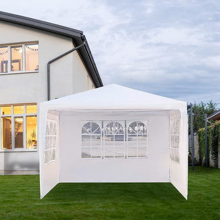 AG20- 10'x10' Outdoor Canopy Tent Waterproof Outdoor Party Tent Heavy Duty Canopy Tent Patio Camping Gazebo Wedding Tents Patio Camping Gazebo Canopy with Removable Sidewalls(White) - Likeshoppe 