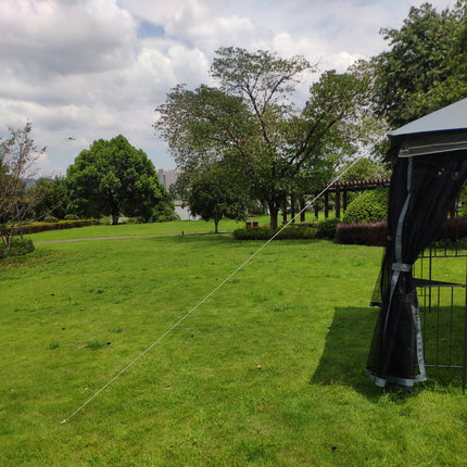 AG14- 13x10 Outdoor Patio Gazebo Canopy Tent With Ventilated Double Roof And Mosquito net(Detachable Mesh Screen On All Sides); Suitable for Lawn;  Garden;  Backyard and Deck; - Likeshoppe 