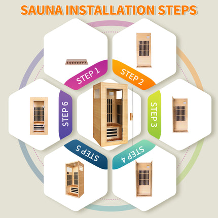 AK2- Single Graphene Far Infrared Sauna Room Dual Audio Bluetooth - Likeshoppe 