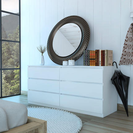PD8- Seul Six Drawer Double Dresser; Superior Top - Likeshoppe 