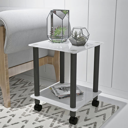 ST2- 1-Piece Side Table ;  2-Tier Space End Table ; Modern Night Stand;  Sofa table;  Side Table with Storage Shelve - Likeshoppe 