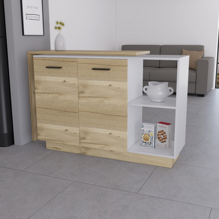 PA9- Aspen Kitchen Island; Two Concealed Shelves ; Three Divisions - Likeshoppe 