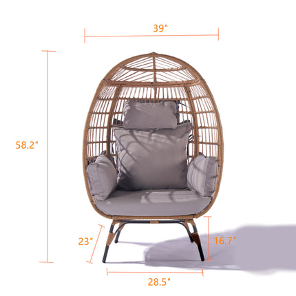 PY3- Outdoor Garden Rattan Egg Swing Chair Hanging Chair - Likeshoppe 