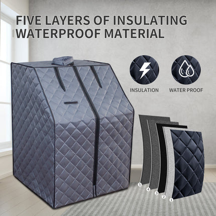 AK8- Sojourner Portable Sauna for Home - Steam Sauna Tent;  Personal Sauna - Sauna Heater;  Tent;  Chair;  Remote Included for Home Sauna - Enjoy Your Own Personal Spa - Likeshoppe 