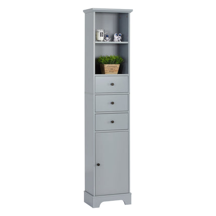 PU13- Tall Bathroom Cabinet;  Freestanding Storage Cabinet with 3 Drawers and Adjustable Shelf;  MDF Board with Painted Finish - Likeshoppe 