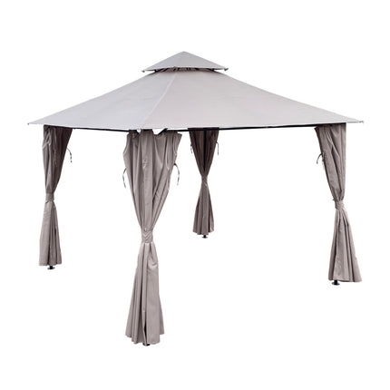 AG4- 10x10 Ft Outdoor Patio Garden Gazebo Canopy, Outdoor Shading, Gazebo Tent With Curtains - Likeshoppe 