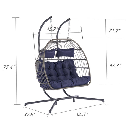 PY2- Outdoor Rattan Furniture Hanging Chair Egg Chair - Likeshoppe 
