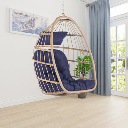PY1- Outdoor Garden Rattan Egg Swing Chair Hanging Chair - Likeshoppe 