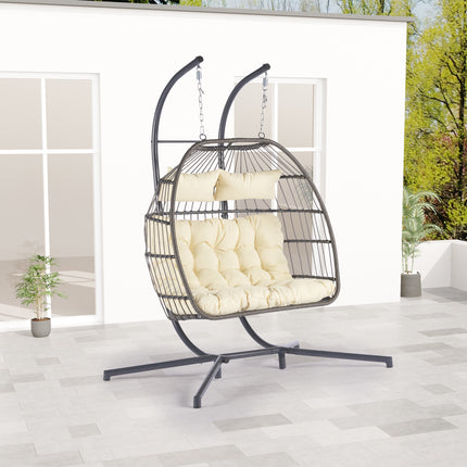 PY2- Outdoor Rattan Furniture Hanging Chair Egg Chair - Likeshoppe 