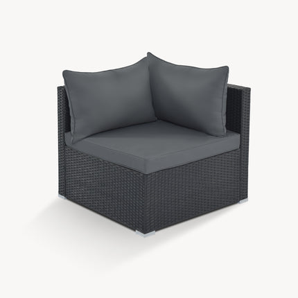 PX7- 8-Pieces Outdoor Patio Furniture Sets;  Garden Conversation Wicker Sofa Set;  Single Sofa Combinable - Likeshoppe 