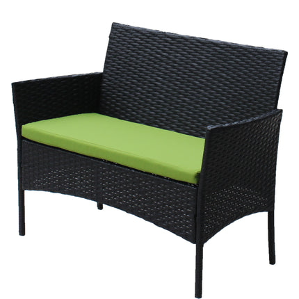 PX5- 4 PC Rattan Patio Furniture Set Outdoor Patio Cushioned Seat Wicker Sofa - Likeshoppe 