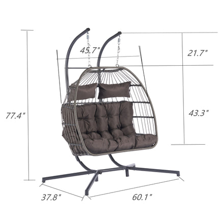 PY2- Outdoor Rattan Furniture Hanging Chair Egg Chair - Likeshoppe 
