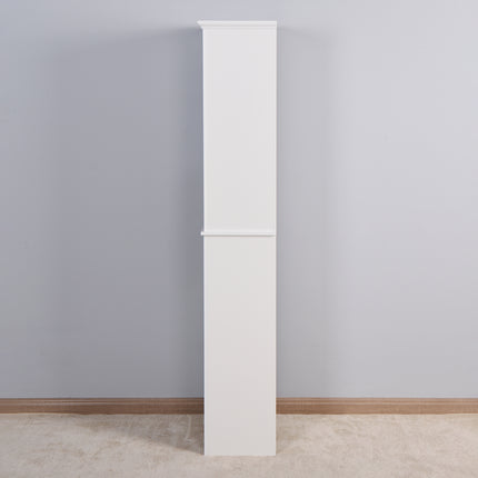 PU15- Bathroom Floor Storage Cabinet with 2 Doors Living Room Wooden Cabinet with 6 Shelves 15.75 x 11.81 x 66.93 inch - Likeshoppe 