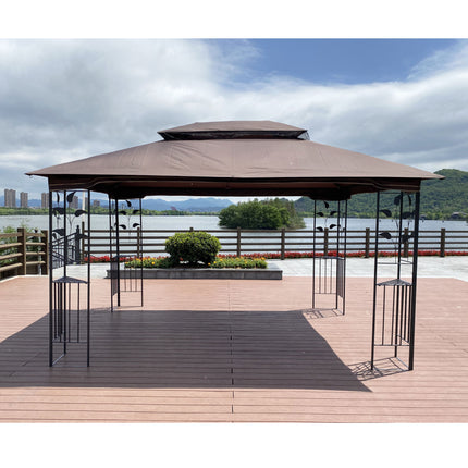 AG13- 13x10 Outdoor Patio Gazebo Canopy Tent With Ventilated Double Roof And Mosquito net(Detachable Mesh Screen On All Sides); Suitable for Lawn;  Garden;  Backyard and Deck - Likeshoppe 
