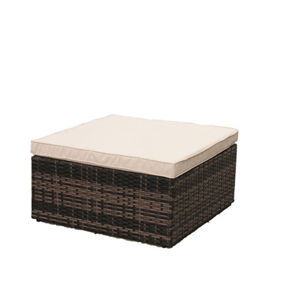 PX12- Rattan Patio Furniture Set Wicker Sofa Cushioned Sectional Furniture Set Garden Patio Sofa Set (4 Pieces, Brown) - Likeshoppe 