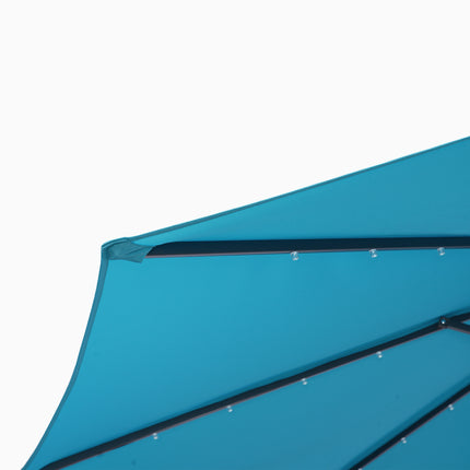 PZ3- 10 FT Solar LED Patio Outdoor Umbrella Hanging Cantilever Umbrella Offset Umbrella Easy Open Adustment with 32 LED Lights - Likeshoppe 