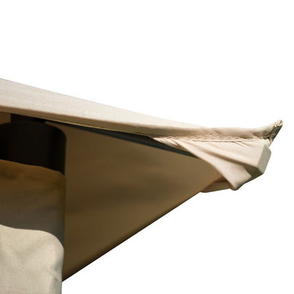 AG19- Double Tiered Grill Canopy;  Outdoor BBQ Gazebo Tent with UV Protection;  Beige - Likeshoppe 
