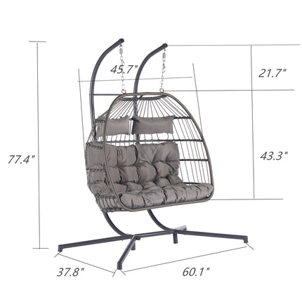 PY2- Outdoor Rattan Furniture Hanging Chair Egg Chair - Likeshoppe 