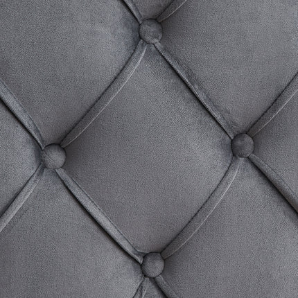 PF6- Velvet Button Tufted-Upholstered Bed with Wings Design - Strong Wood Slat Support - Easy Assembly - Likeshoppe 