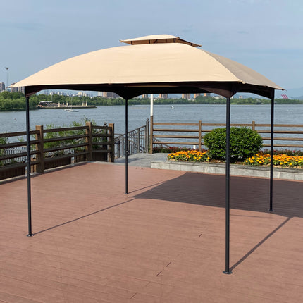 AG11- 10x10 Ft Outdoor Patio Garden Gazebo Canopy;  Outdoor Shading;  Gazebo Tent With Curtains - Likeshoppe 