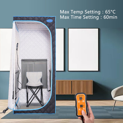AK6- Portable Full Size  Infrared Sauna tent–Personal Home Spa;  with Infrared Panels;  Heating Foot Pad; Controller;  Foldable Chair ; Reading light.Easy to Install.Fast heating - Likeshoppe 