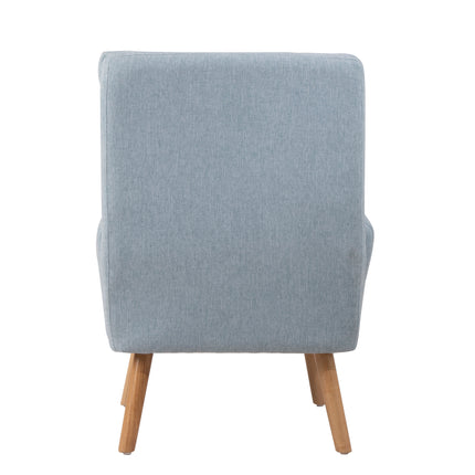 AF1- Accent Chair with Ottoman Set;  Fabric Armchair with Wood Legs and Adjustable Backrest ;  Mid Century Modern Comfy Lounge Chair for Living Room;  Bedroom;  Reading Room and Study - Likeshoppe 