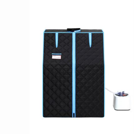 AK7- Portable Half body Black Steam Sauna Tent for Personal Relaxation;  Detox and Therapy at home.PVC Pipe Connector Easy to Install.Fast heating with FCC Certification - Likeshoppe 
