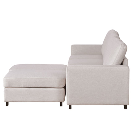 U1- 3 Pieces U shaped Sofa with Removable Ottomans - Likeshoppe 